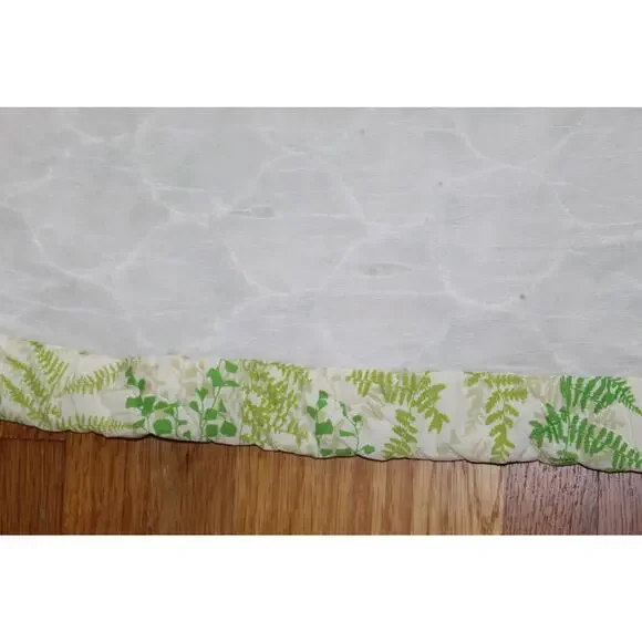 VTG 70s Vera Neumann Green Shadow Fern Butterfly Quilted Bedspread King 106x107 - Picture 9 of 13